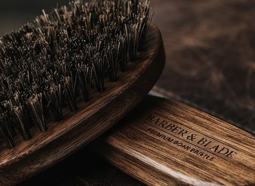 Boar Bristle Beard Brush — detail view